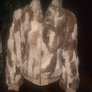 Rabbit fur coat